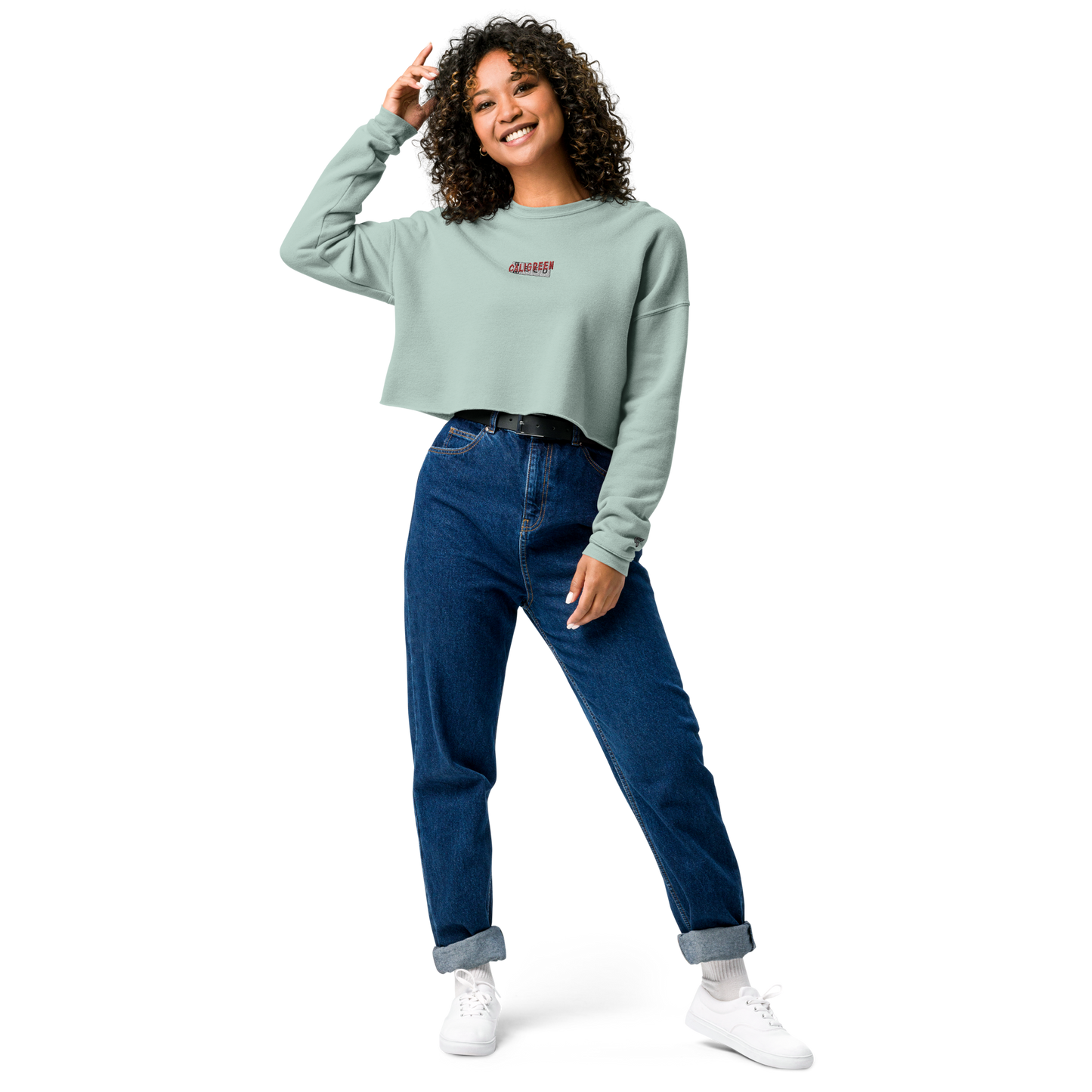 Need for Weed Embroidered Crop Sweatshirt