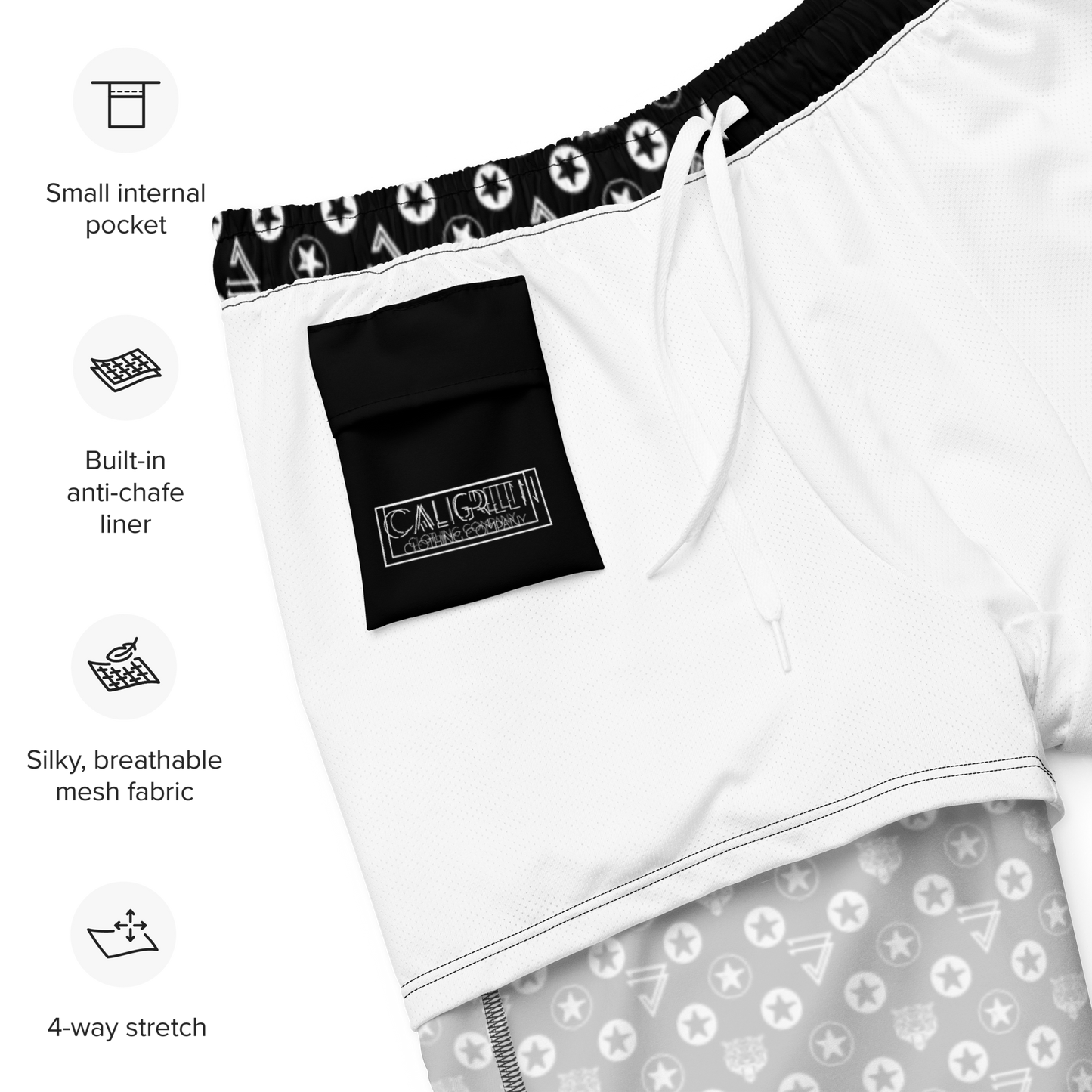 Icon Print Swim Trunks