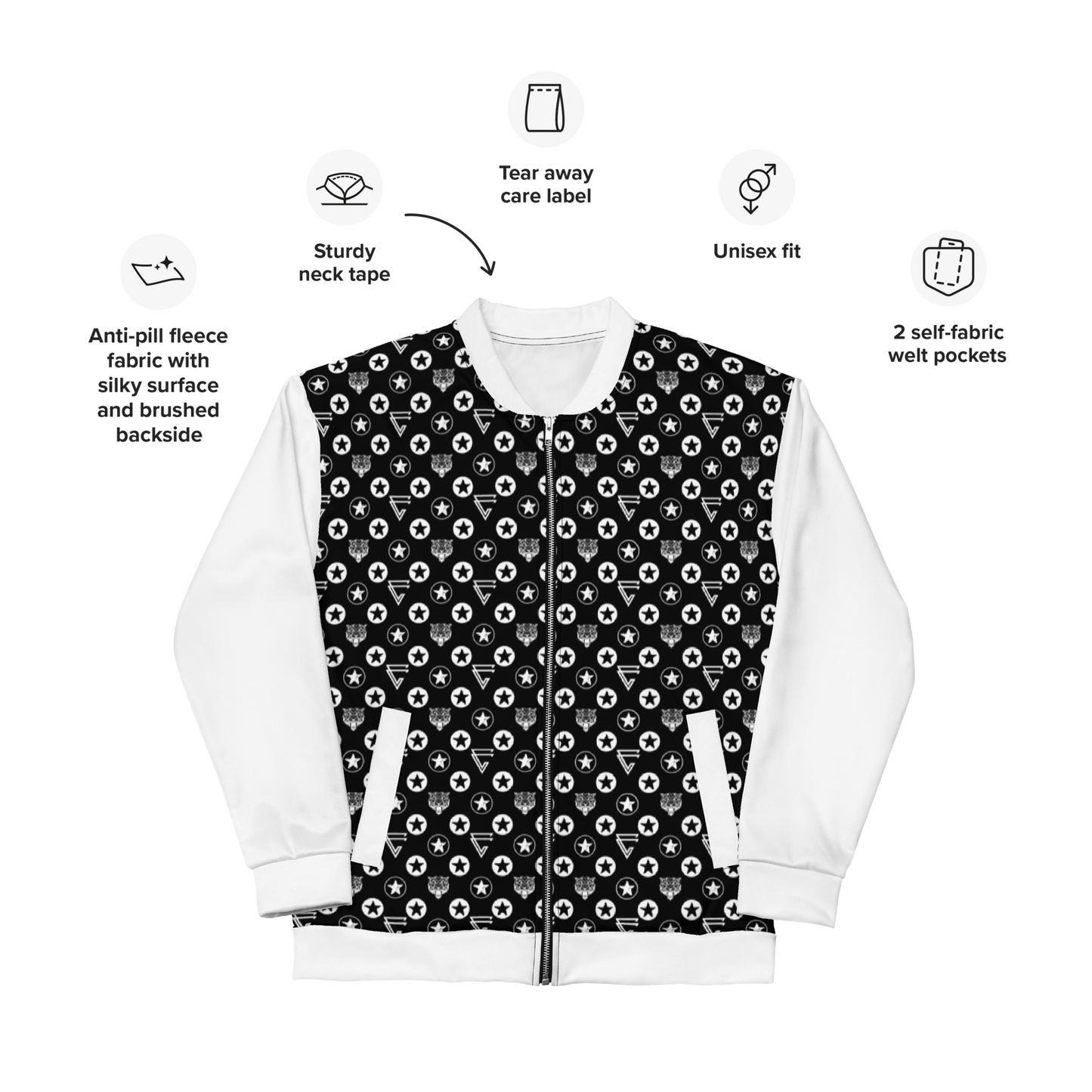 Icon Print Bomber Jacket