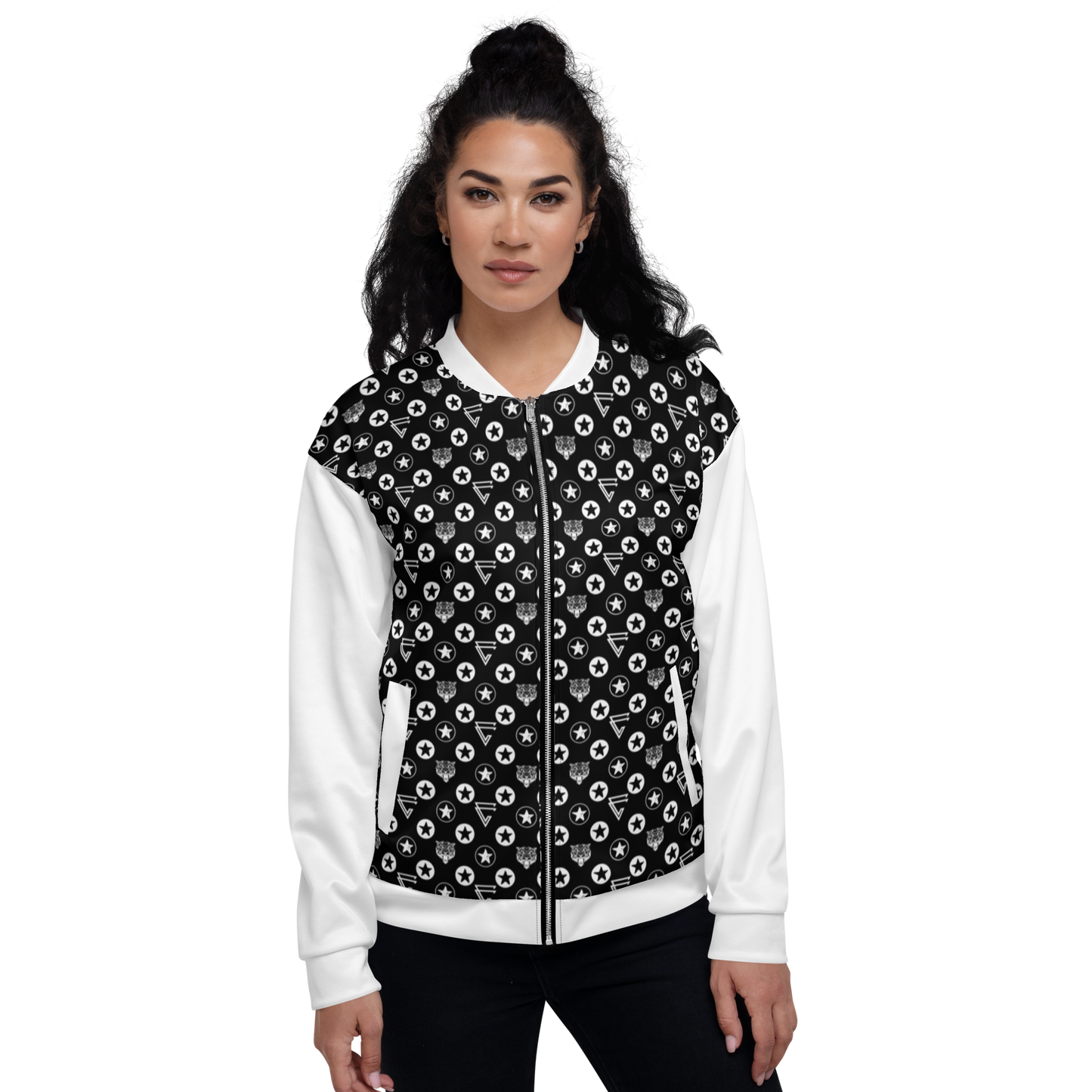 Icon Print Bomber Jacket