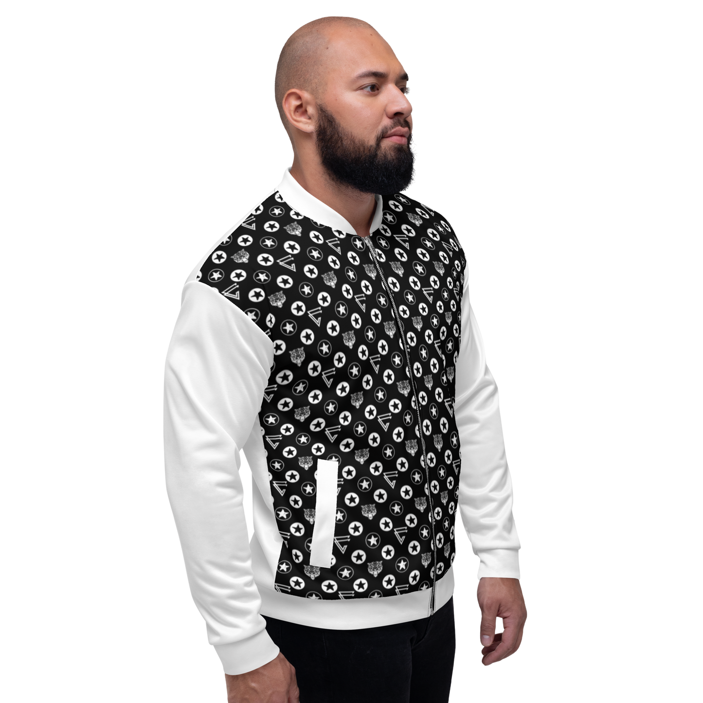 Icon Print Bomber Jacket