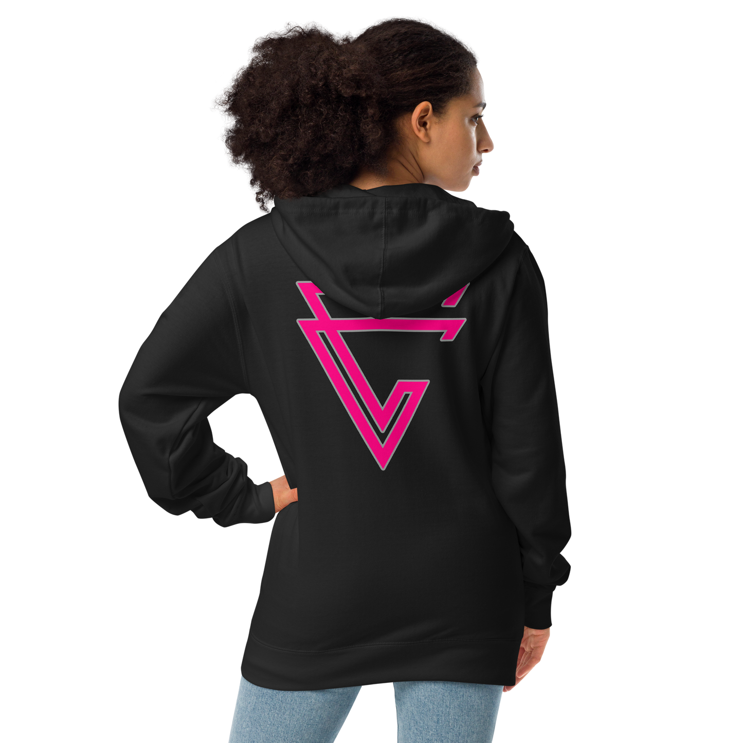 Arrow Fuchsia Zip-Up Hoodie