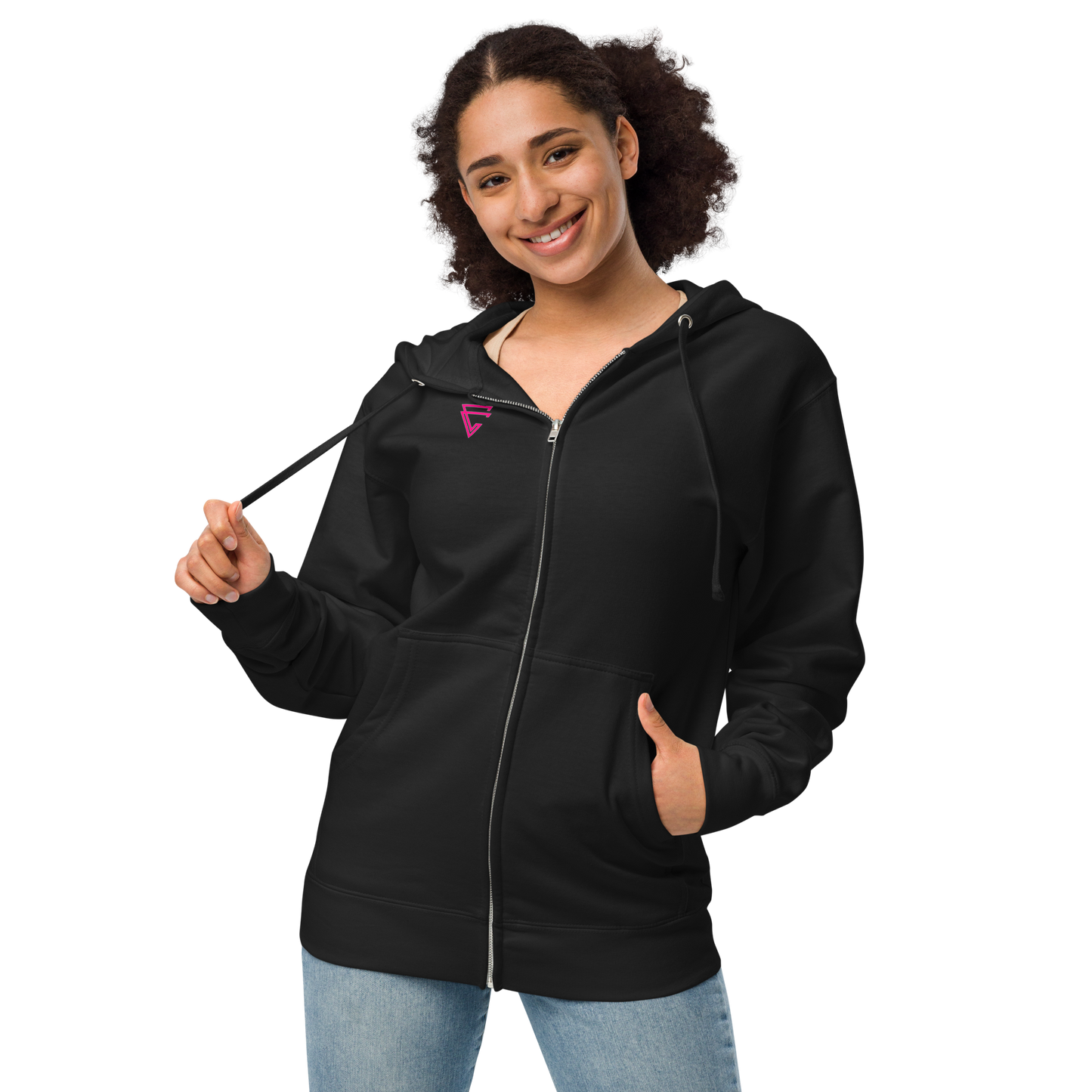 Arrow Fuchsia Zip-Up Hoodie