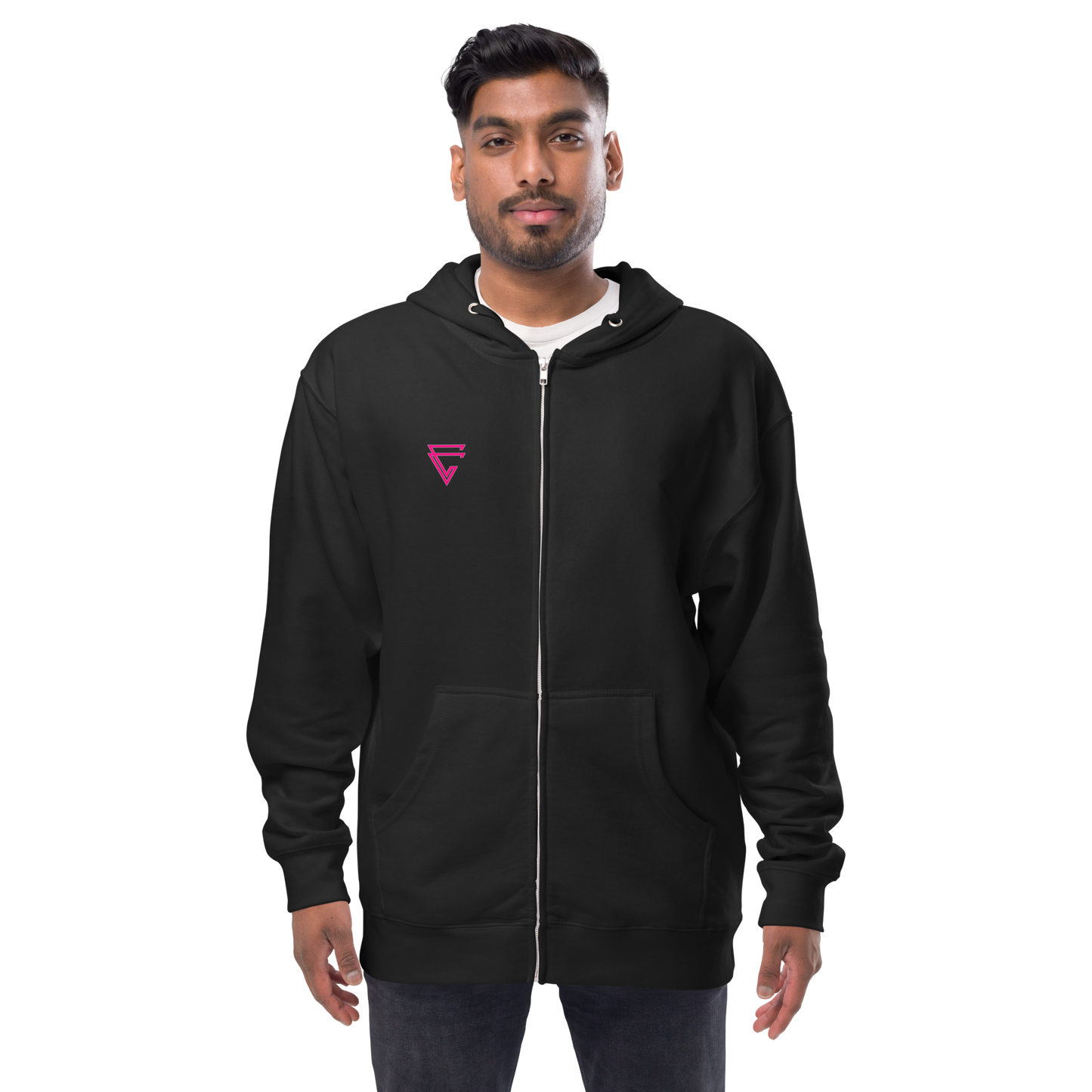 Arrow Fuchsia Zip-Up Hoodie