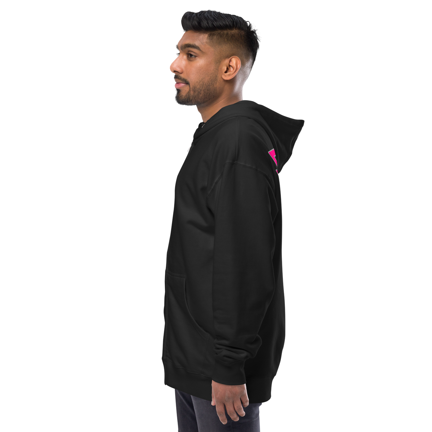 Arrow Fuchsia Zip-Up Hoodie