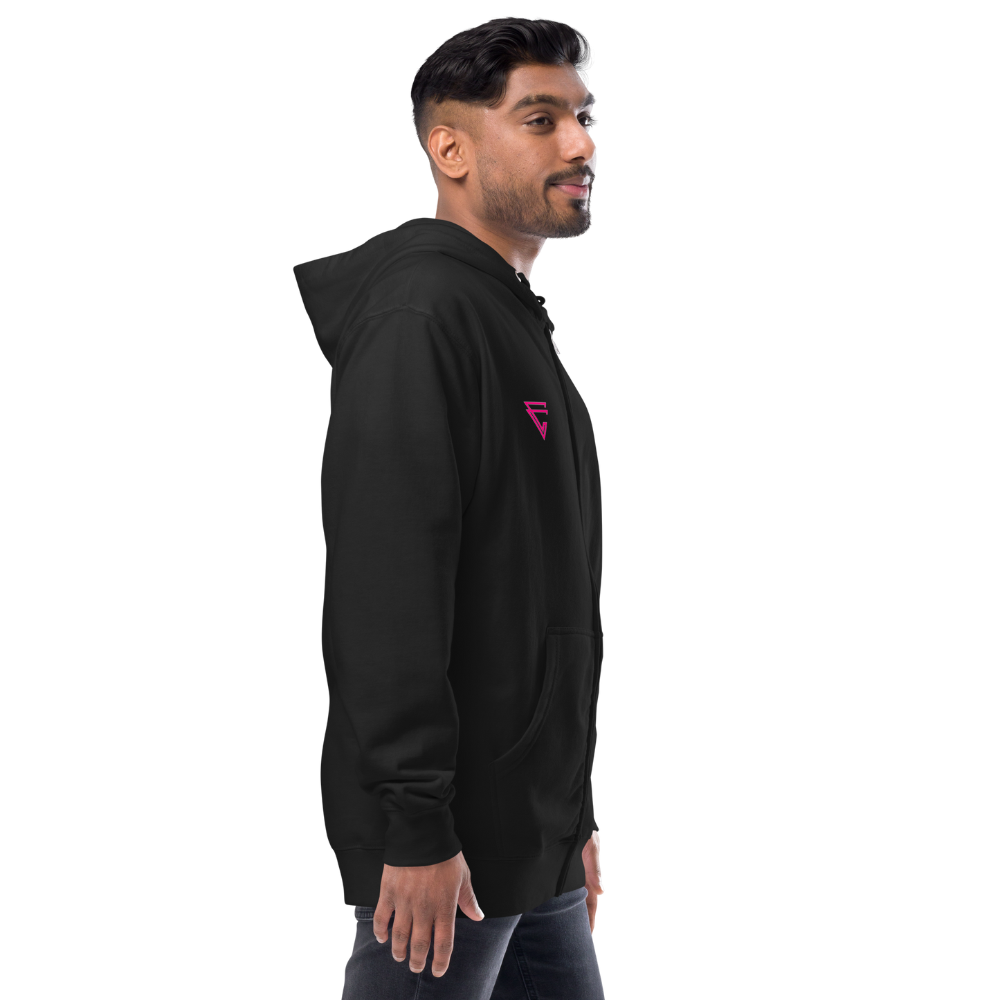 Arrow Fuchsia Zip-Up Hoodie
