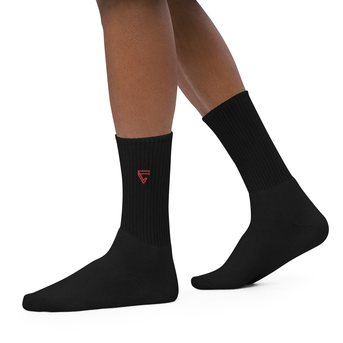 Crimson Embroidered socks