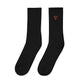 Crimson Embroidered socks