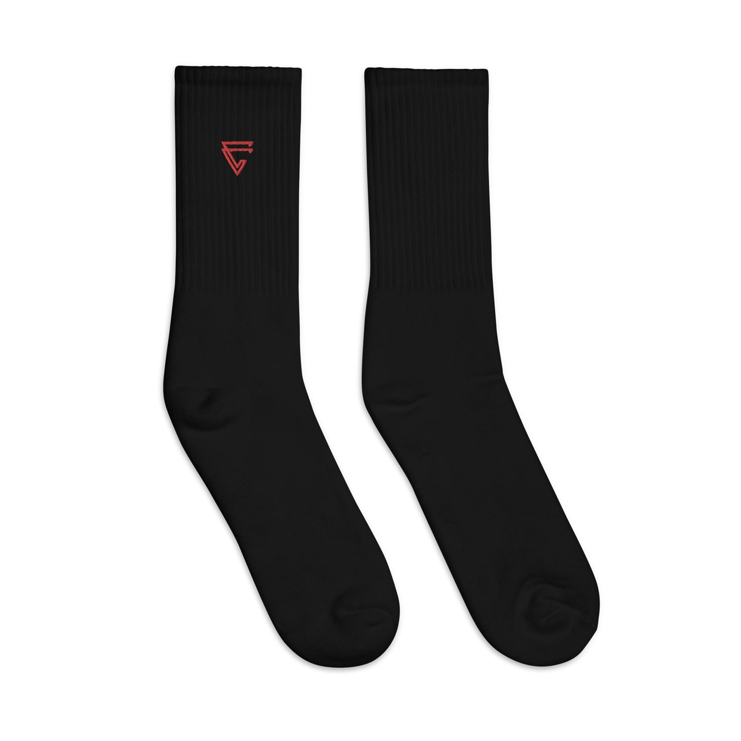 Crimson Embroidered socks